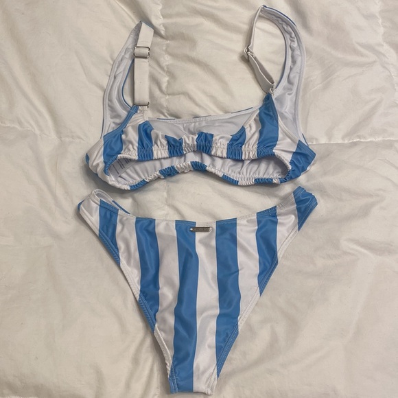 Kenny Flowers Carolina blue striped bikini - Picture 3 of 5
